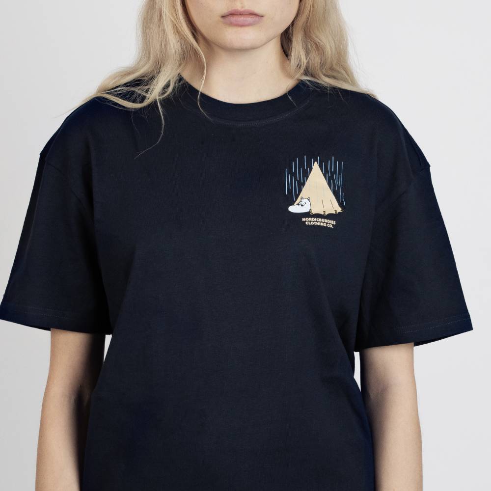 Moomintroll Camping T-shirt Unisex Navyblue - The Official Moomin Shop