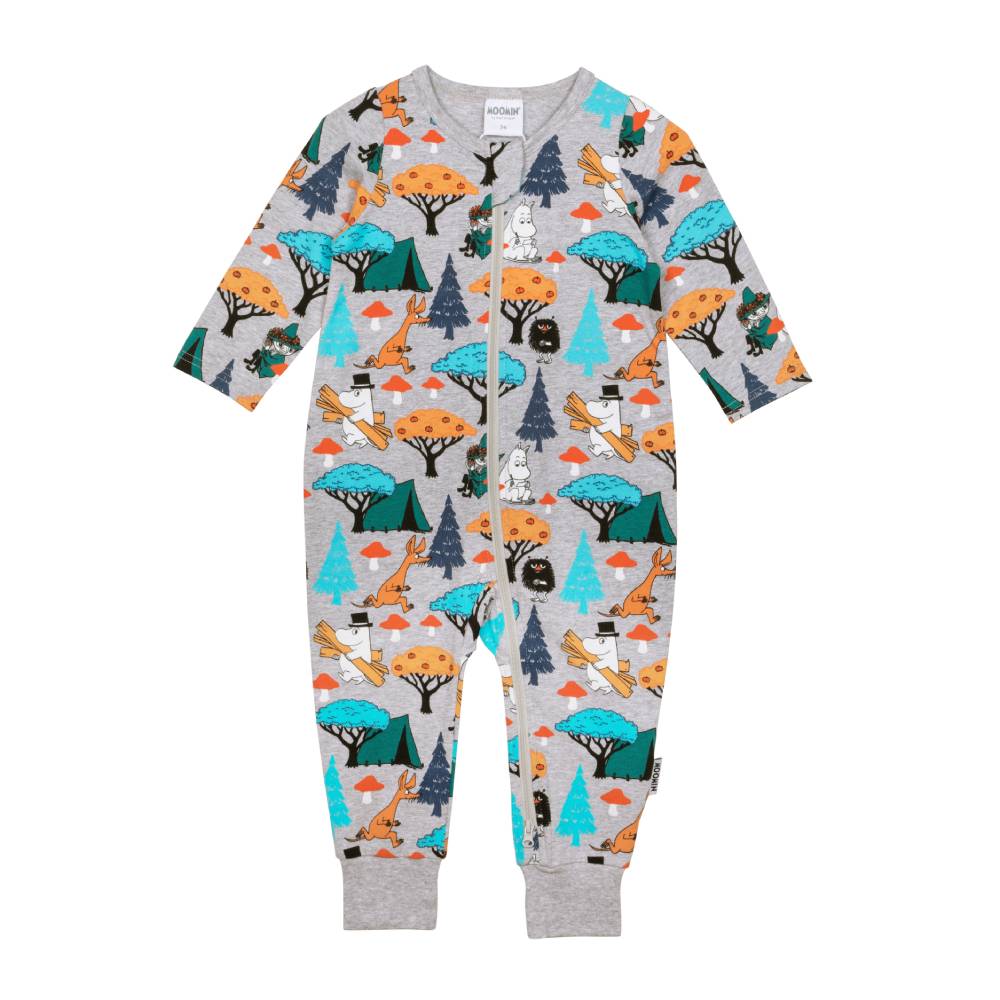 Moomin Mushrooms Pyjamas Grey - Martinex - The Official Moomin Shop
