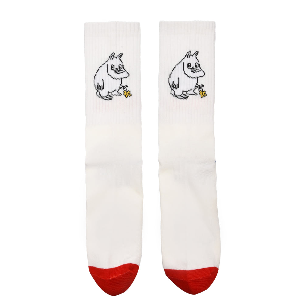 Moomintroll Men Retro Socks White-red - Nordicbuddies - The Official Moomin Shop