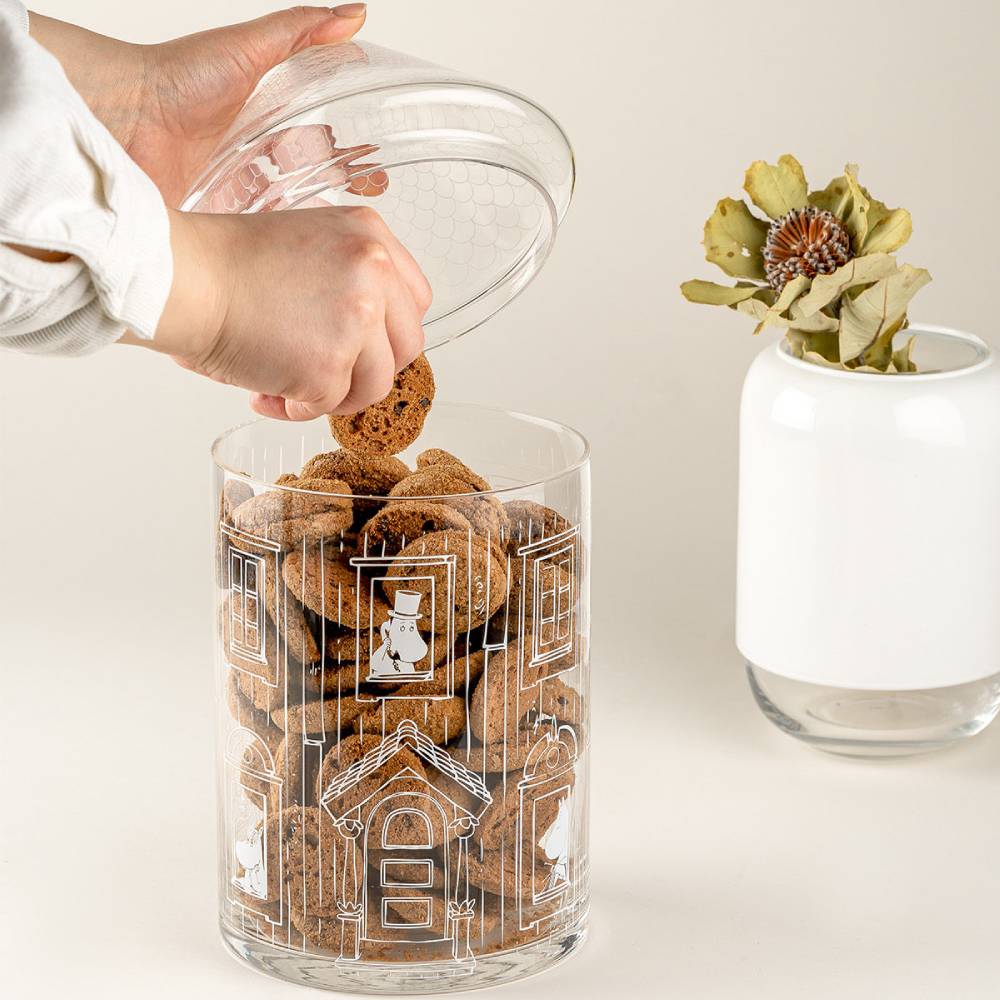 Moominhouse Glass Jar - The Official Moomin Shop