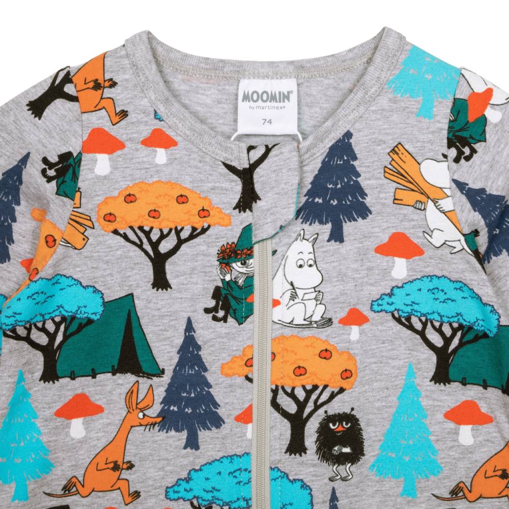 Moomin Mushrooms Pyjamas Grey - Martinex - The Official Moomin Shop