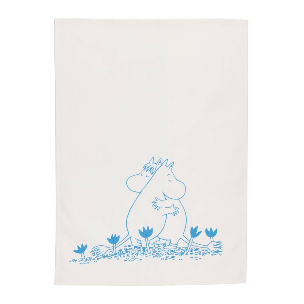 Moomin Blue Love Kitchen Towel 50x70cm - Moomin Arabia - The Official Moomin Shop