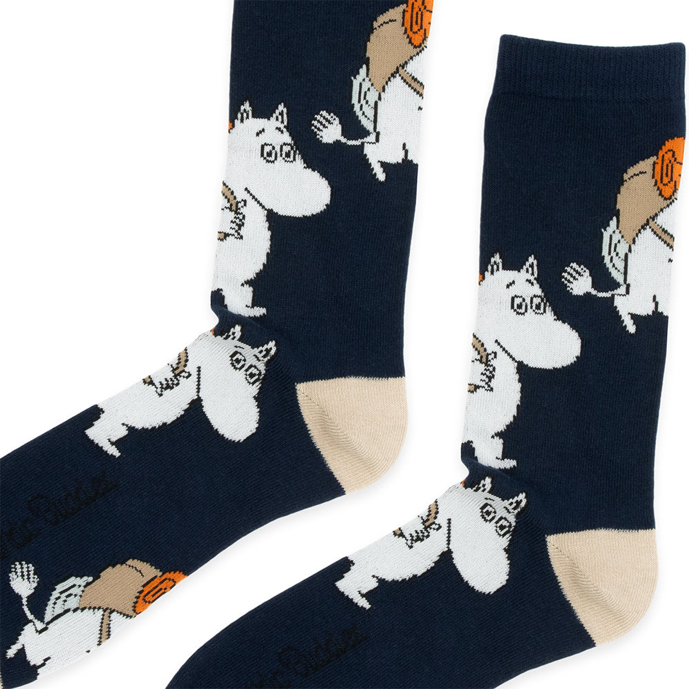 Moomintroll Adventure Socks 40-45 Darkblue - Nordicbuddies - The Official Moomin Shop