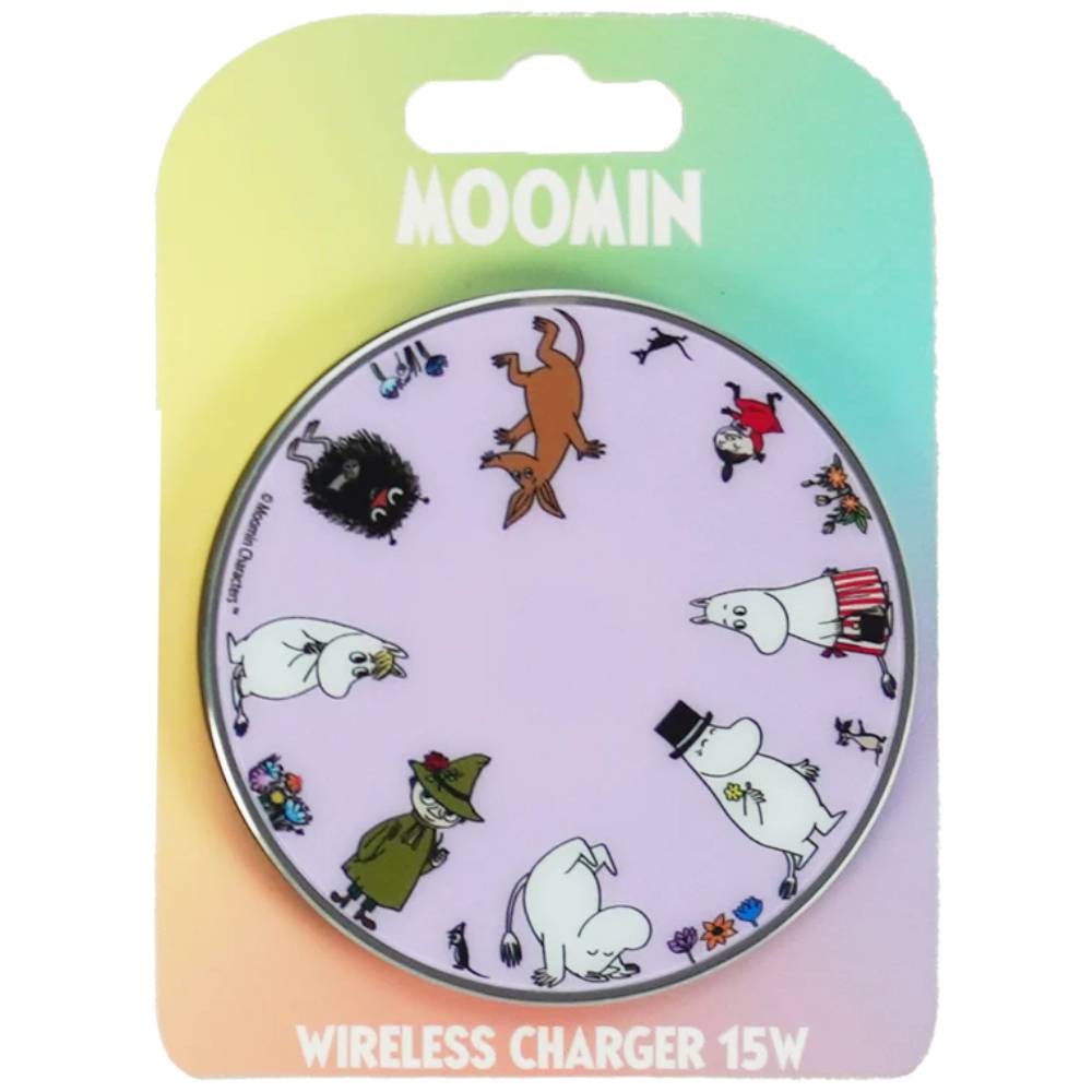 Moomin Wireless Charger 15W Lilac - Happy Orange - The Official Moomin Shop