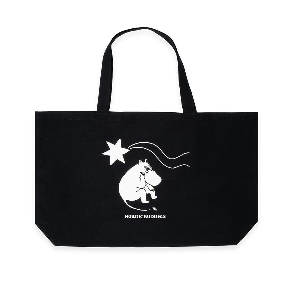 Moomin Comet Moomintroll Tote Bag XL Black - The Official Moomin Shop
