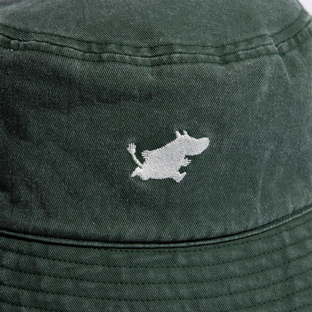 Moomintroll Running Classic Bucket Hat Denim Green - The Official Moomin Shop