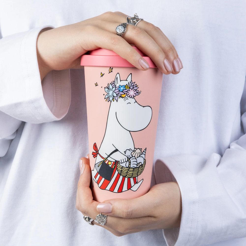 Moominmamma Take-Away Mug Peach - Nordicbuddies - The Official Moomin Shop