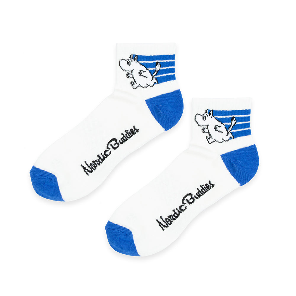 Moomintroll Retro Ankle Socks 40-45 White - Nordicbuddies - The Official Moomin Shop