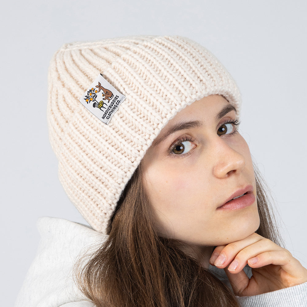 Sniff Beanie Adults Beige - Nordicbuddies - The Official Moomin Shop