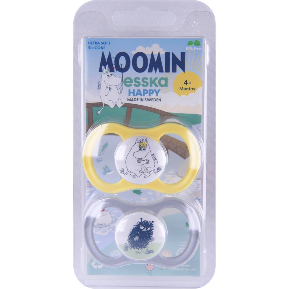 Moomintroll &amp; Stinky 2-pack Pacifier Set- Esska - The Official Moomin Shop