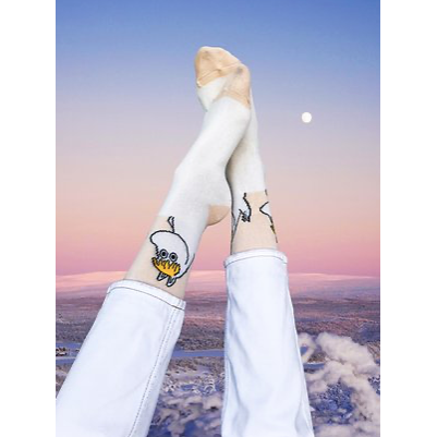 Moomin Socks Snorkmaiden Beige - The Official Moomin Shop