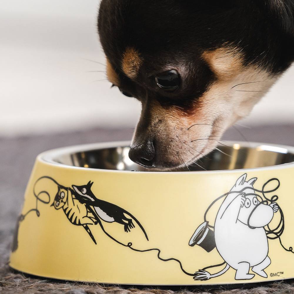 Moomin For Pets Food Bowl Yellow M - The Official Moomin Shop