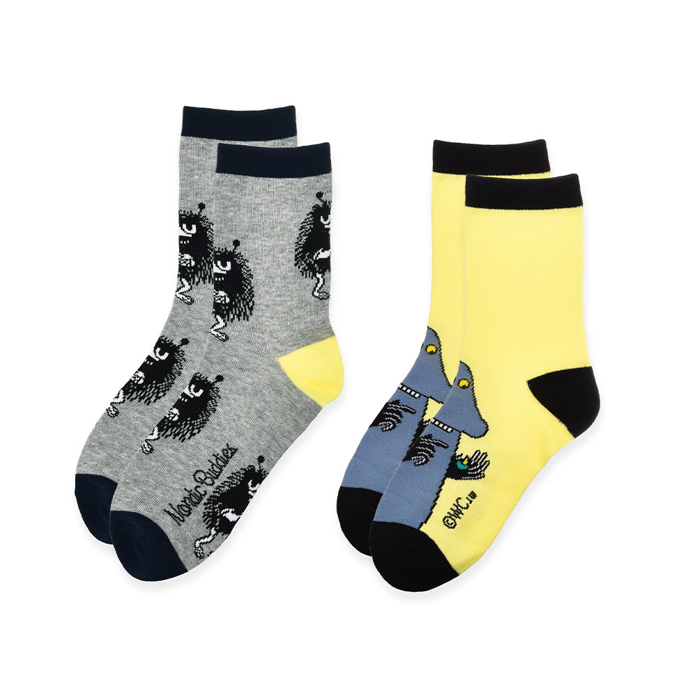 Stinky &amp; The Groke Kids Socks 2-Set - Nordicbuddies - The Official Moomin Shop