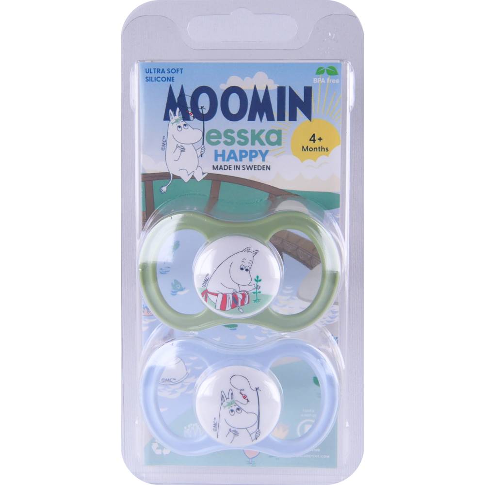 Moominmamma &amp; Moomintroll 2-pack Pacifier Set- Esska - The Official Moomin Shop