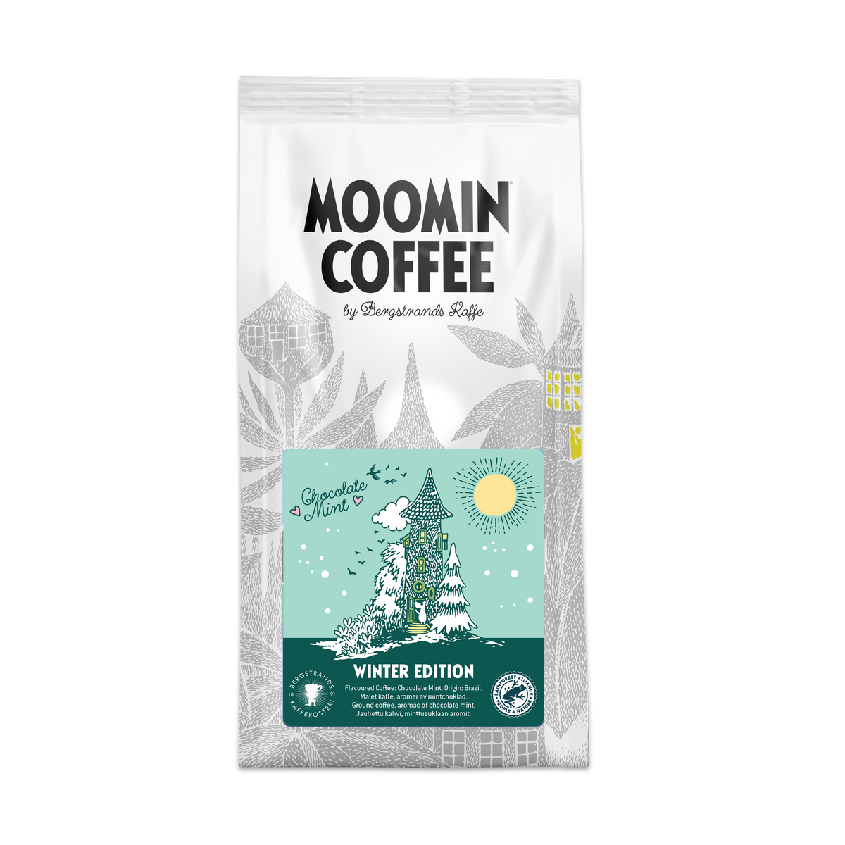 Moomin Winter Edition Coffee Chocolate Mint 250g - The Official Moomin Shop