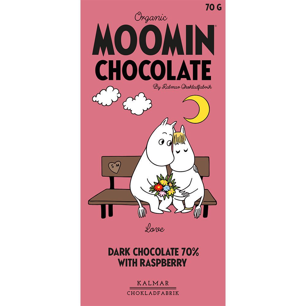 Moomin Love Dark Chocolate & Raspberry 70g - The Official Moomin Shop