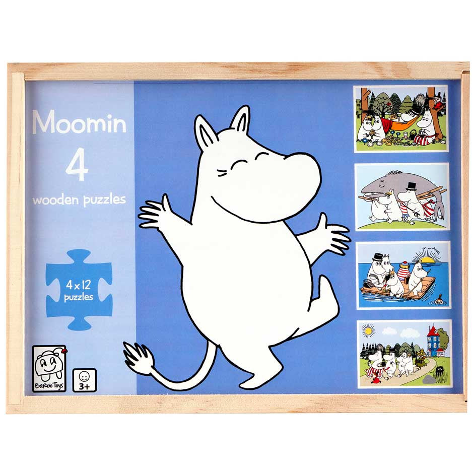 Moomin 4 Wooden Puzzles in Box - Barbo Toys - The Official Moomin Shop