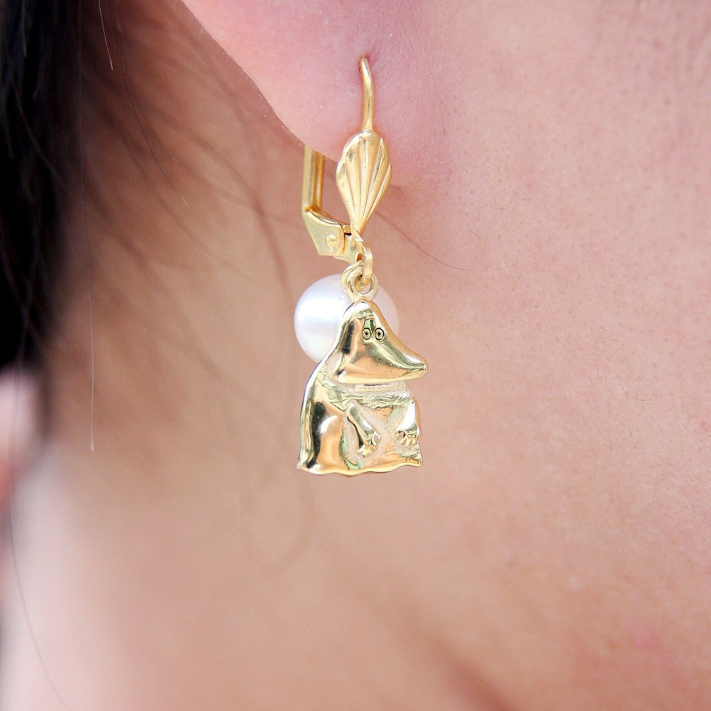 The Groke and Hattifatteners Drop Earrings - Moress Charms - The Official Moomin Shop