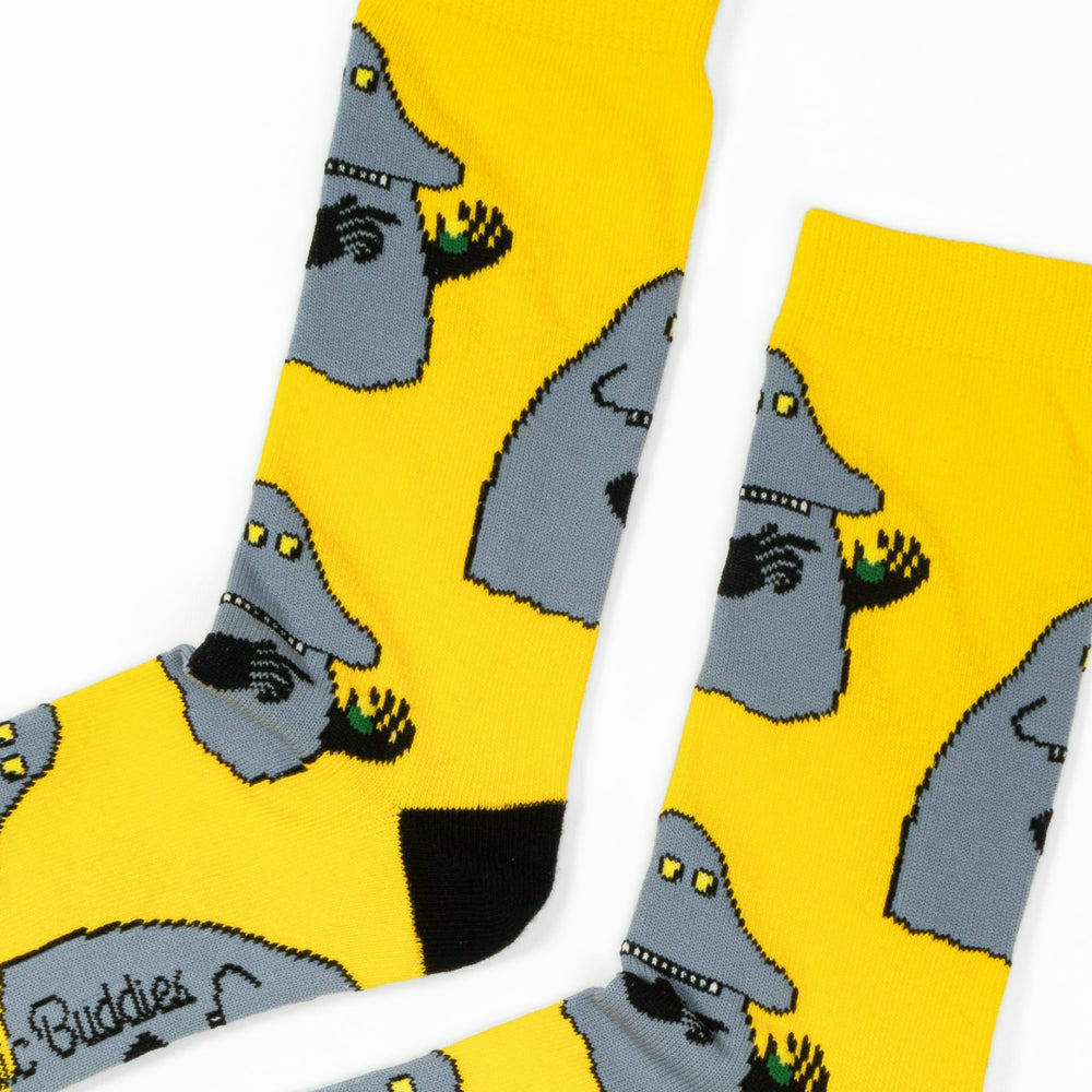 The Groke&#39;s Evening Walk Socks Yellow 40-45 - Nordicbuddies - The Official Moomin Shop
