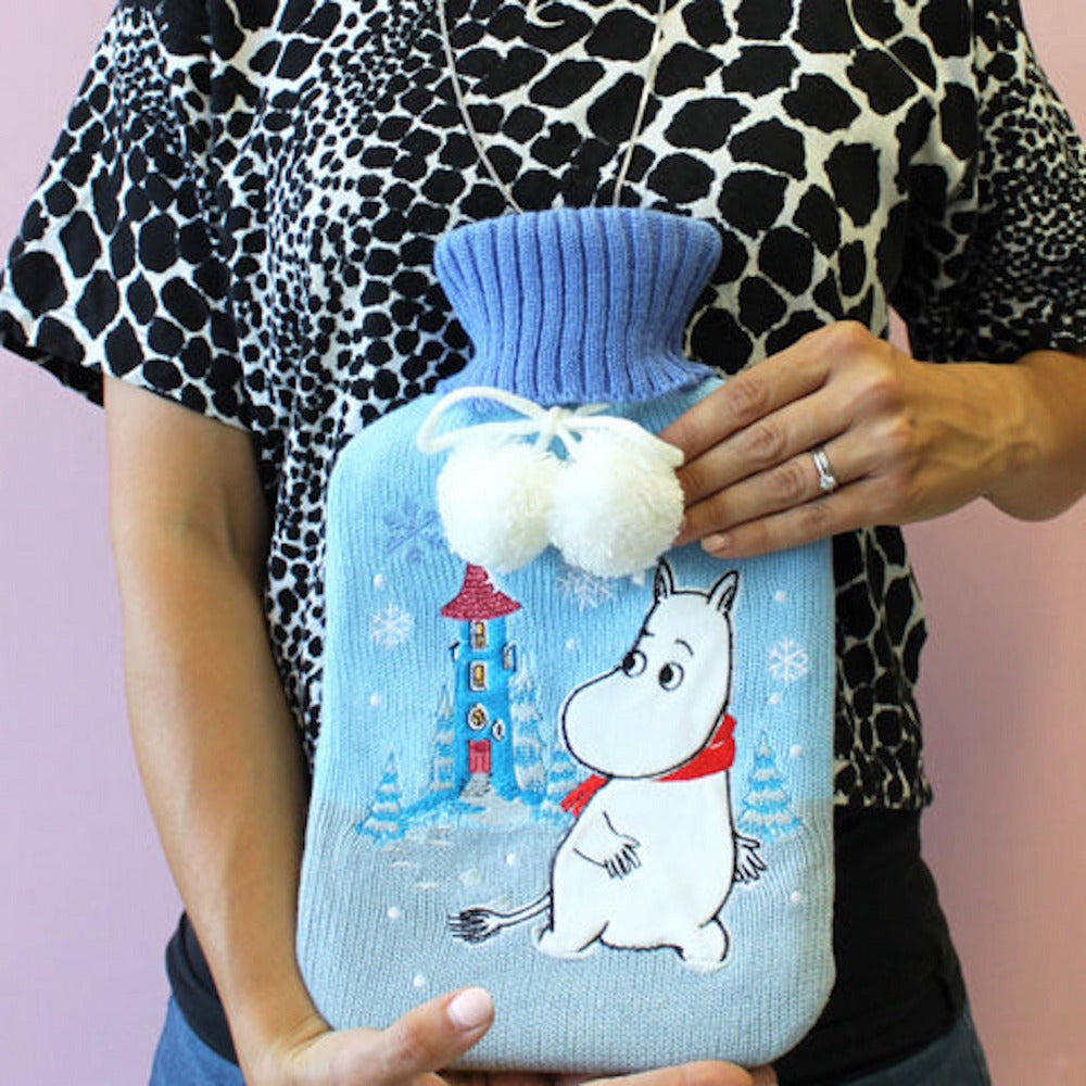 Moomin Snow Hot Water Bottle - House of Disaster - The Official Moomin Shop