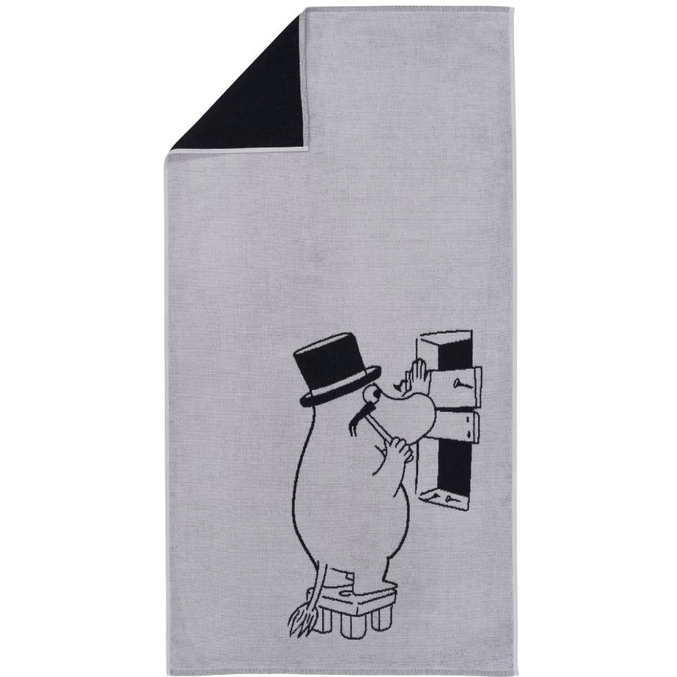 Moominpappa Bath Towel 70x140cm Grey - Moomin Arabia - The Official Moomin Shop