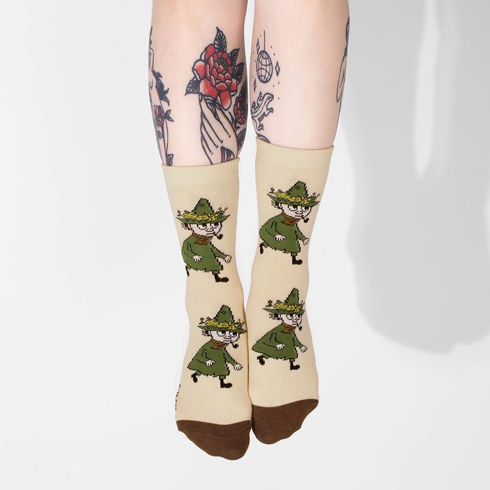 Snufkin Socks Beige 36-42 - Nordicbuddies - The Official Moomin Shop