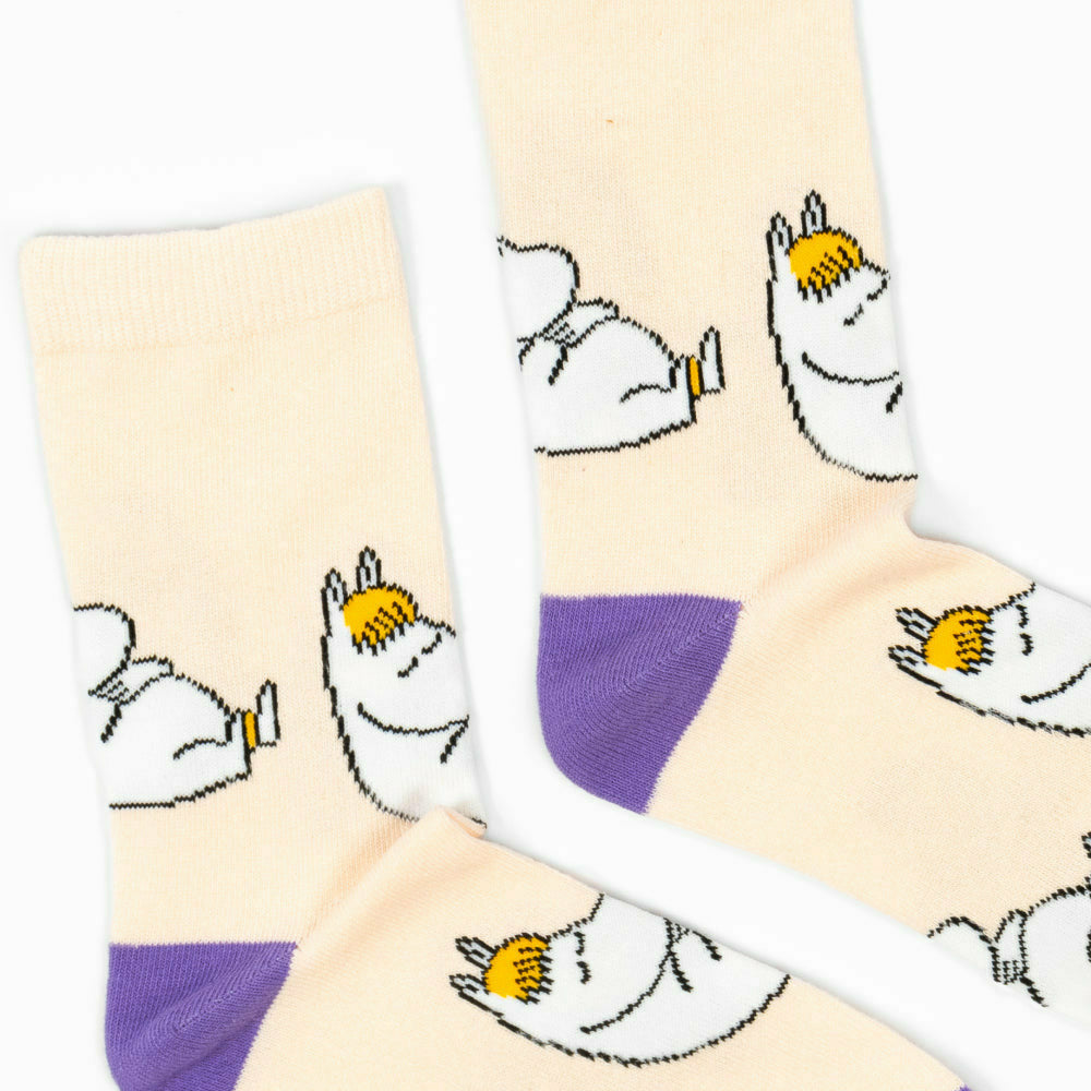 Snorkmaiden Dreaming Socks Beige 36-42 - Nordicbuddies - The Official Moomin Shop
