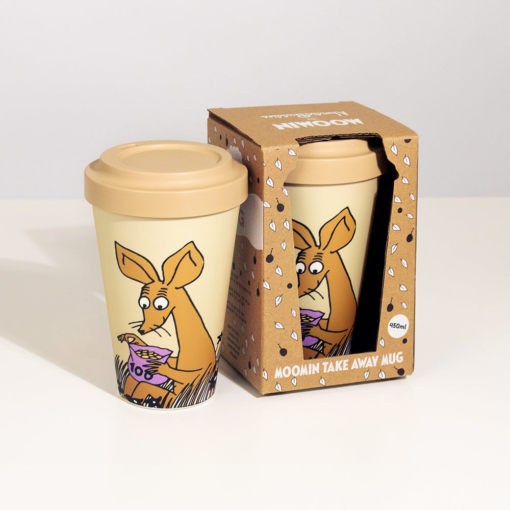 Sniff's Business Wondering Take-Away Mug Beige - The Official Moomin Shop