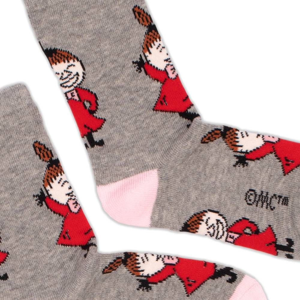 Little My Kids Socks Grey/Pink - Nordicbuddies - The Official Moomin Shop