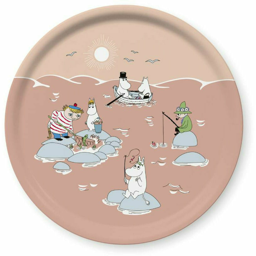 Moomin Fishing Round Tray - Opto Design - The Official Moomin Shop