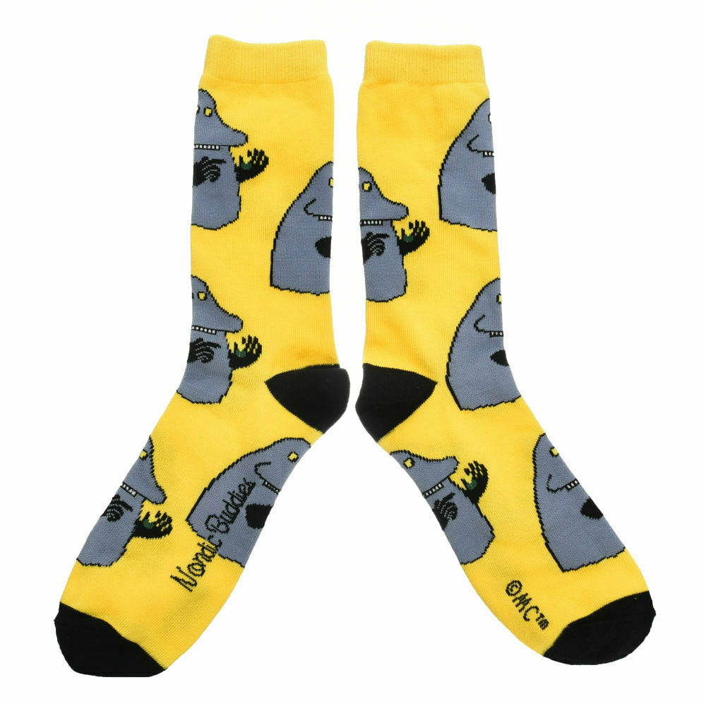 The Groke&#39;s Evening Walk Socks Yellow 40-45 - Nordicbuddies - The Official Moomin Shop