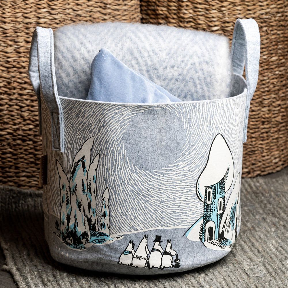 Moomin Snowy Valley Storage Basket - Muurla - The Official Moomin Shop
