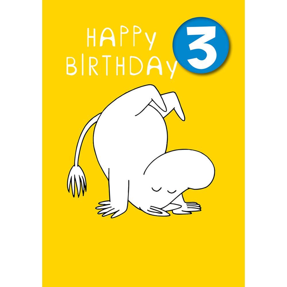 Moomin Birthday Card With A Badge Age 3 - Hype Cards - The Official Moomin Shop