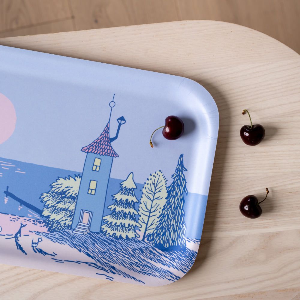 Moomin Sunset Tray 43x22cm Blue - The Official Moomin Shop