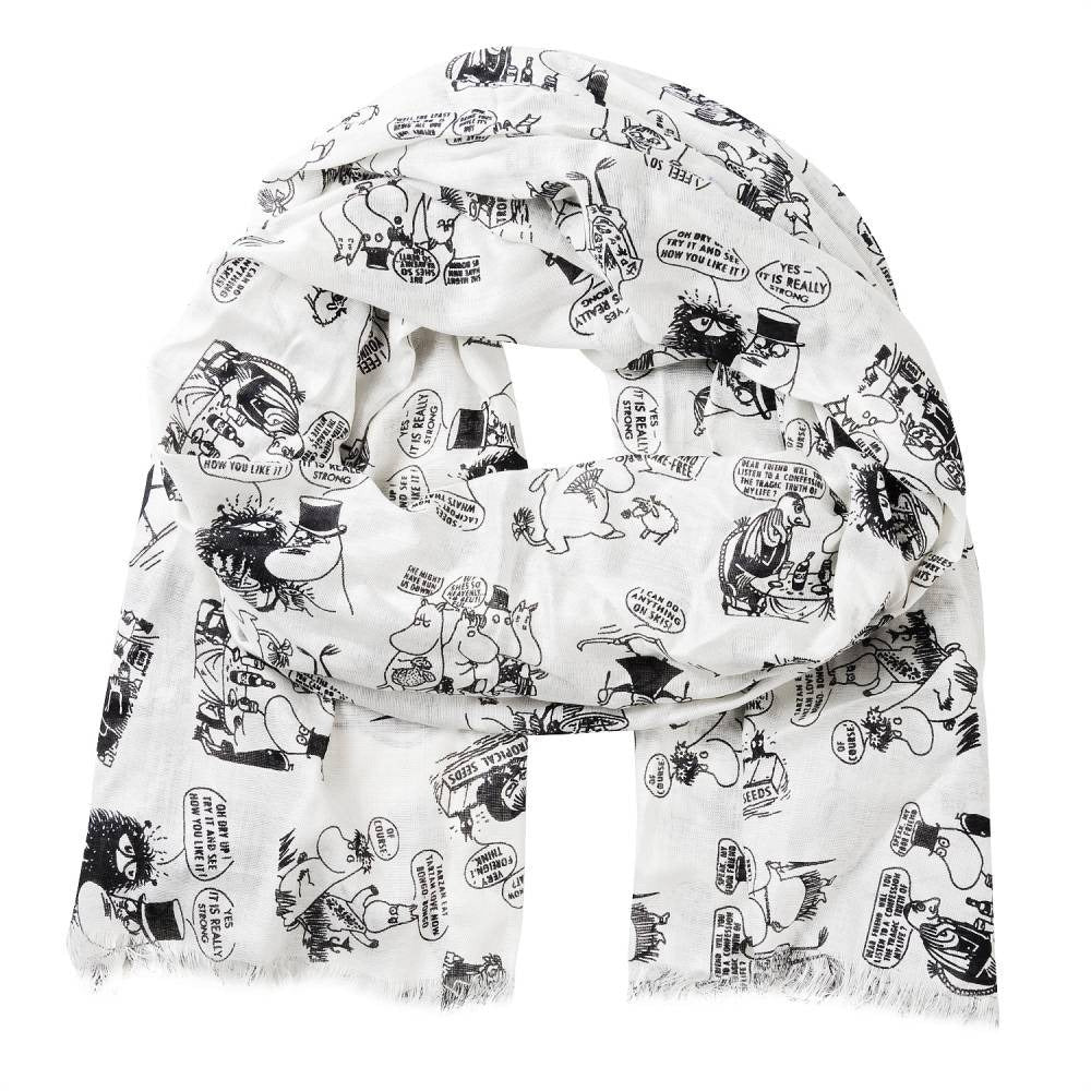 Moomin Vacation Scarf White - Lasessor - The Official Moomin Shop
