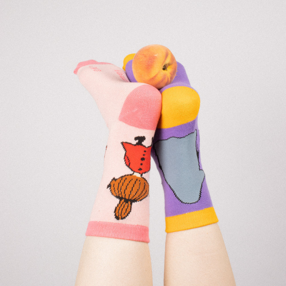 Little My Butt Socks Light Pink - Nordicbuddies - The Official Moomin Shop