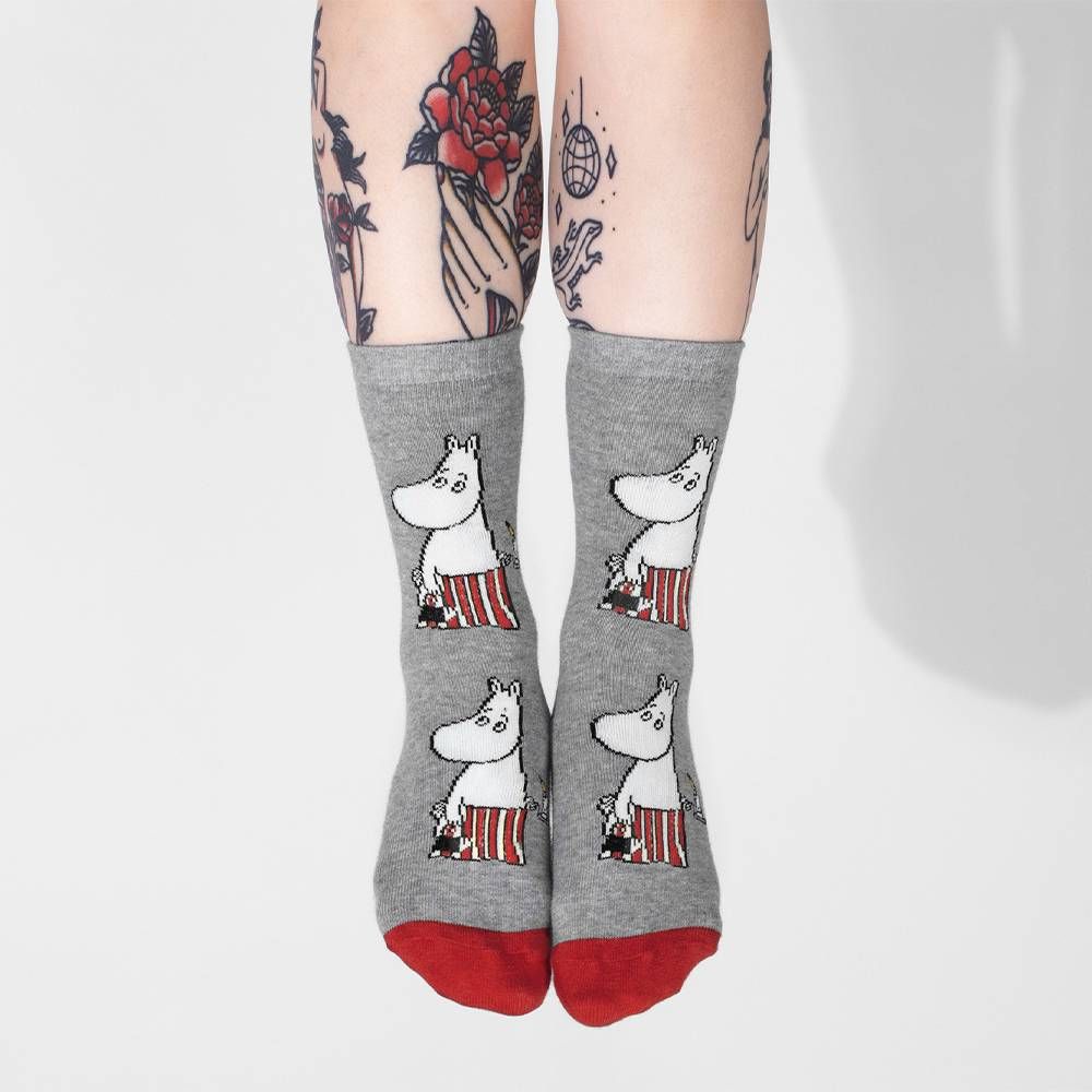 Moominmamma Candle Socks Grey 36-42 - The Official Moomin Shop