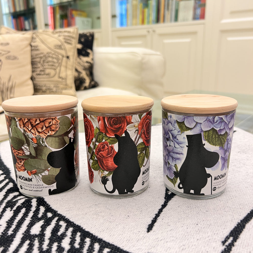Moomin Scented Candle Rose &amp; Vanilla - MiLu Candles - The Official Moomin Shop