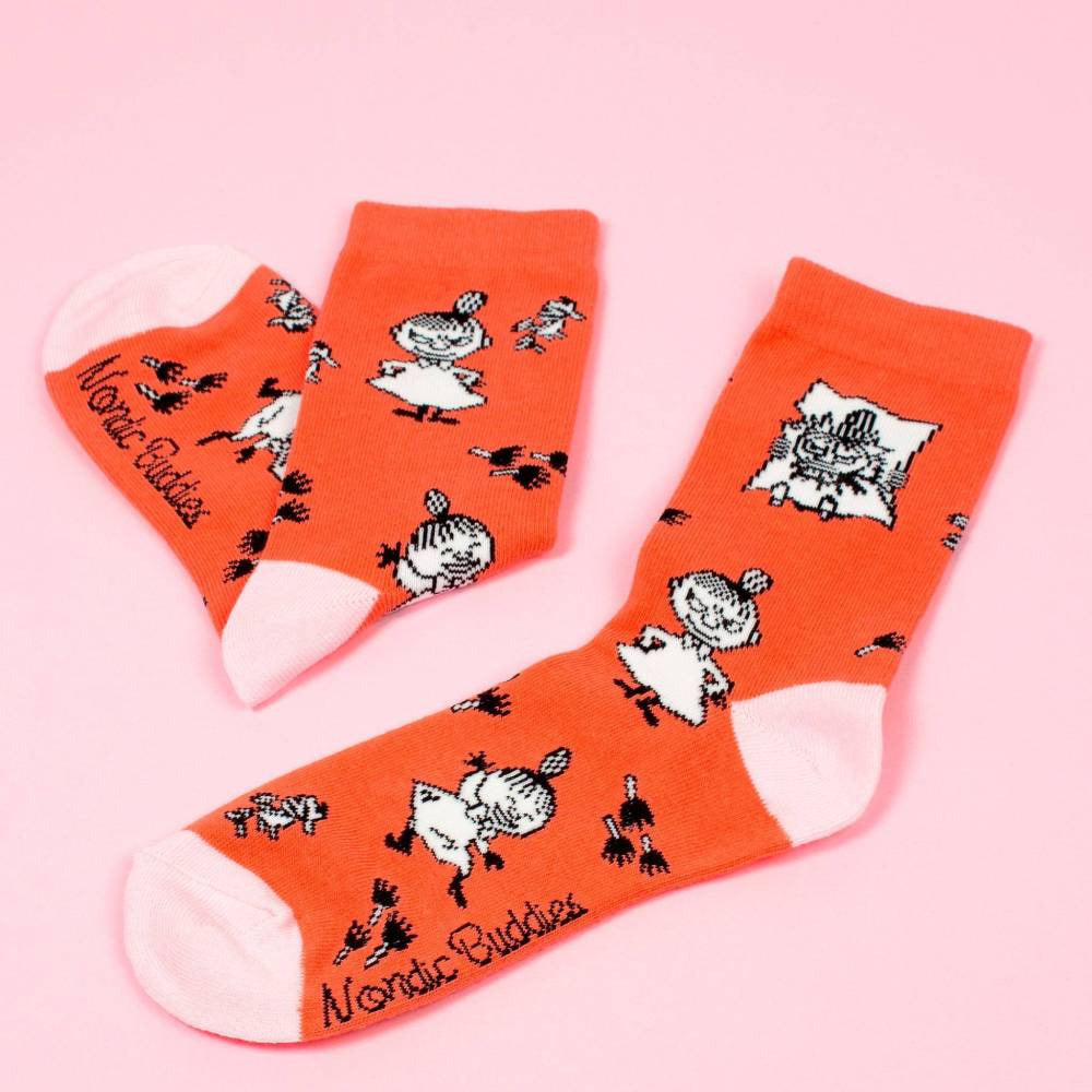 Little My Happiness Socks Orange 36-42 - Nordicbuddies - The Official Moomin Shop