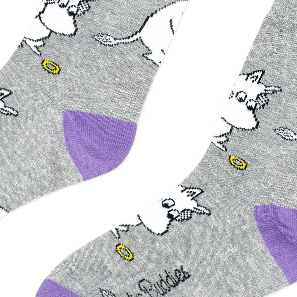 Moomintroll Wondering Socks Light Grey 36-42 - Nordicbuddies - The Official Moomin Shop