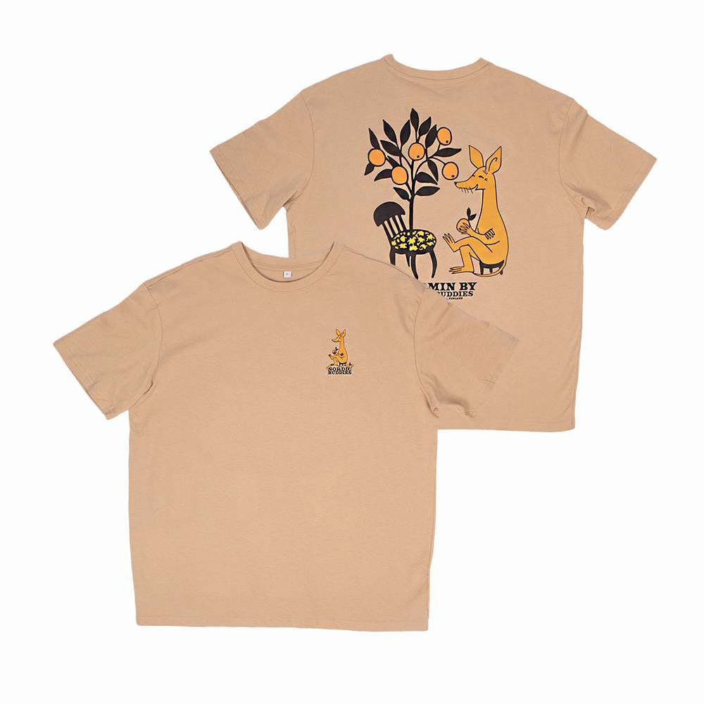 Sniff Orange Tree T-shirt Beige - Nordicbuddies - The Official Moomin Shop