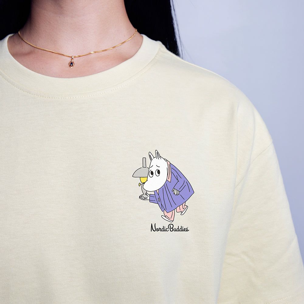 Moomintroll in Pyjamas T-shirt Light Yellow - Nordicbuddies - The Official Moomin Shop