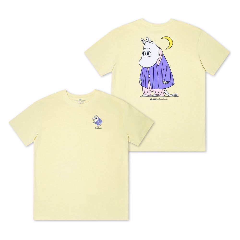 Moomintroll in Pyjamas T-shirt Light Yellow - Nordicbuddies - The Official Moomin Shop