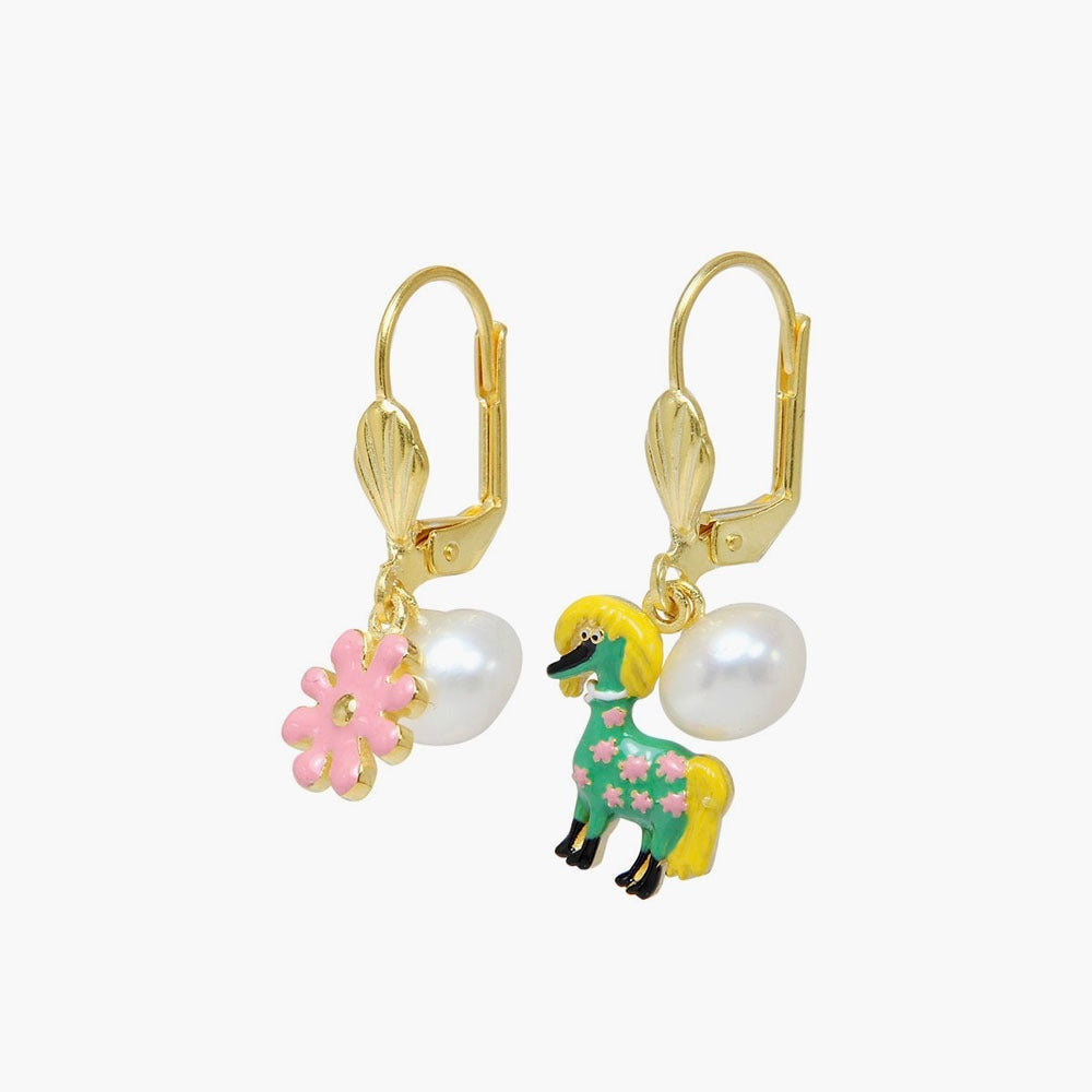 Primadonna&#39;s horse Pearl Drop Earrings - Moress Charms - The Official Moomin Shop