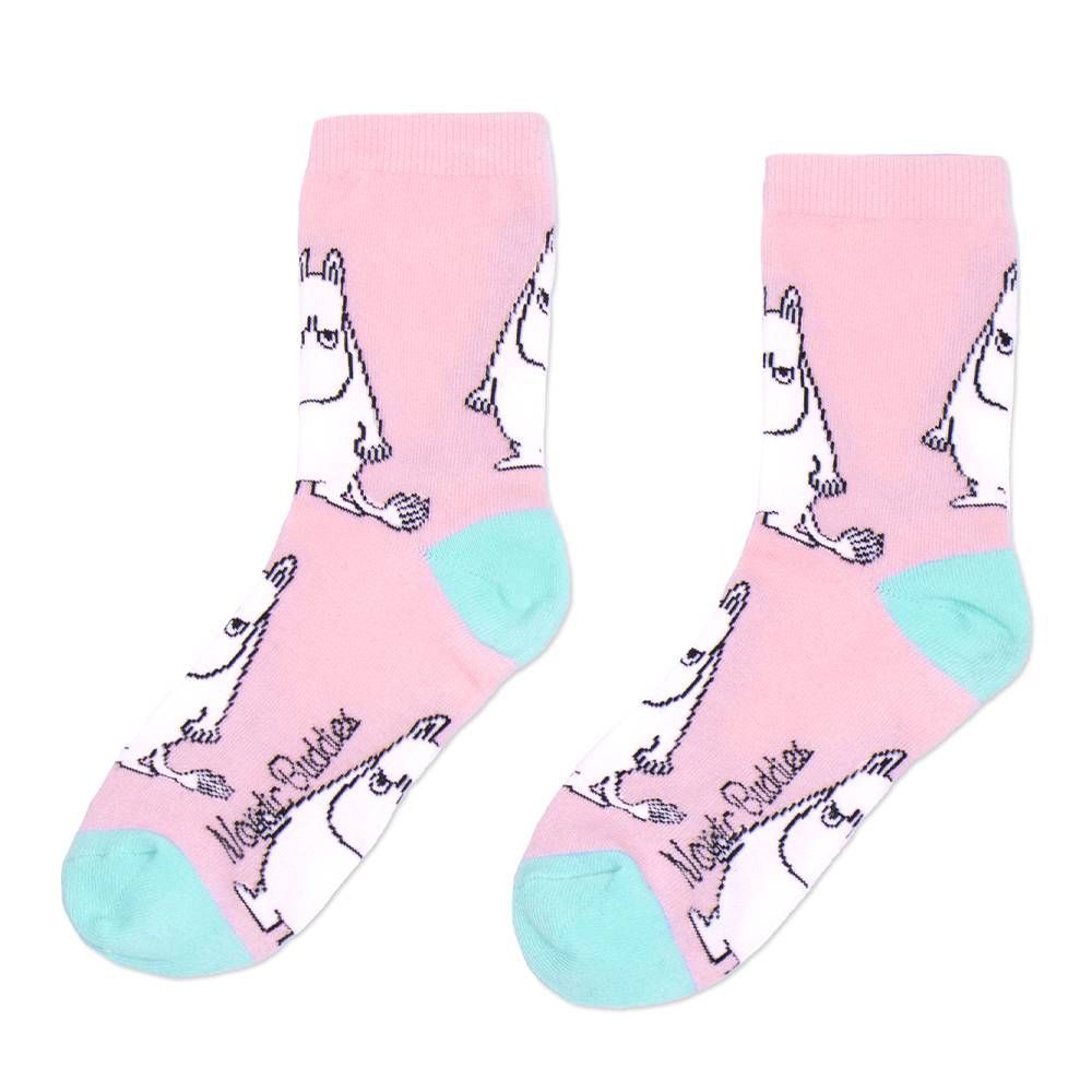 Angry Moomintroll Socks Pink 36-42 - Nordicbuddies - The Official Moomin Shop