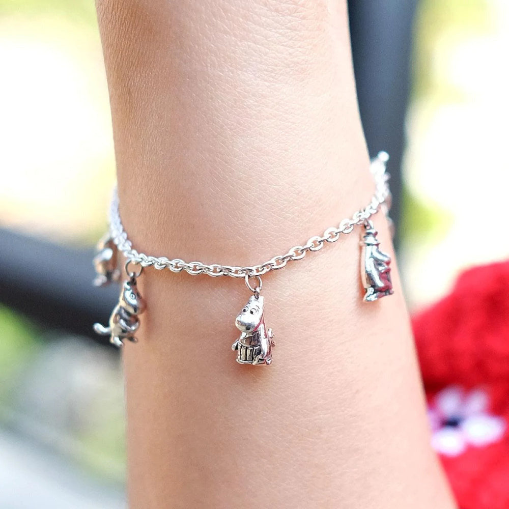 Moomin Family Silver Bracelet - Moress Charms - The Official Moomin Shop