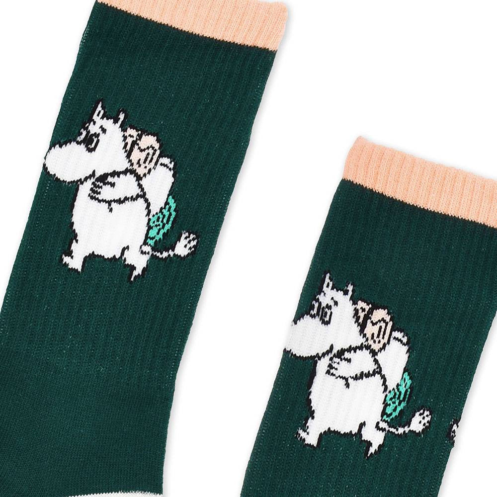 Moomintroll Retro Socks Green 40-45 - Nordicbuddies - The Official Moomin Shop
