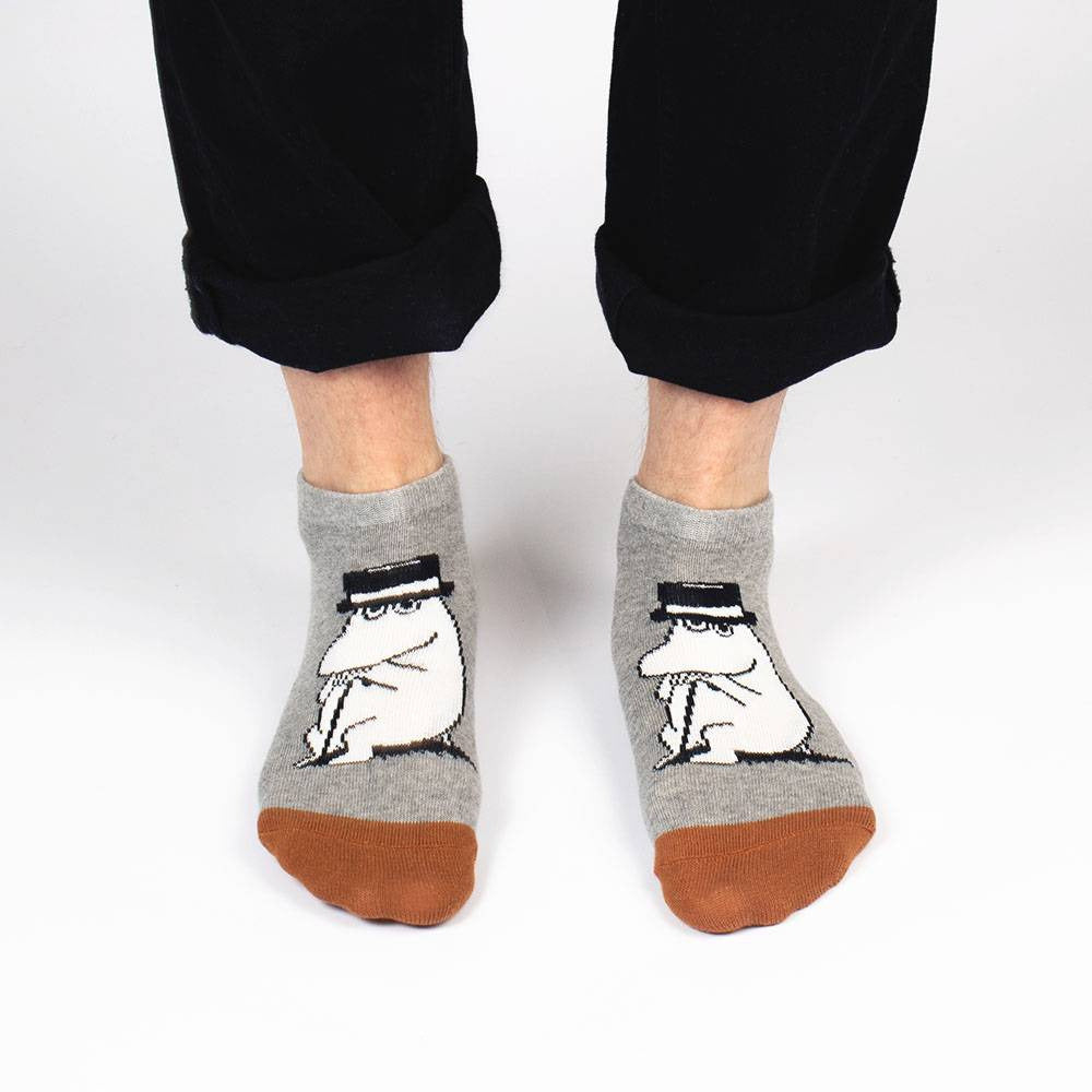 Moominpappa Ankle Socks Grey 40-45 - The Official Moomin Shop