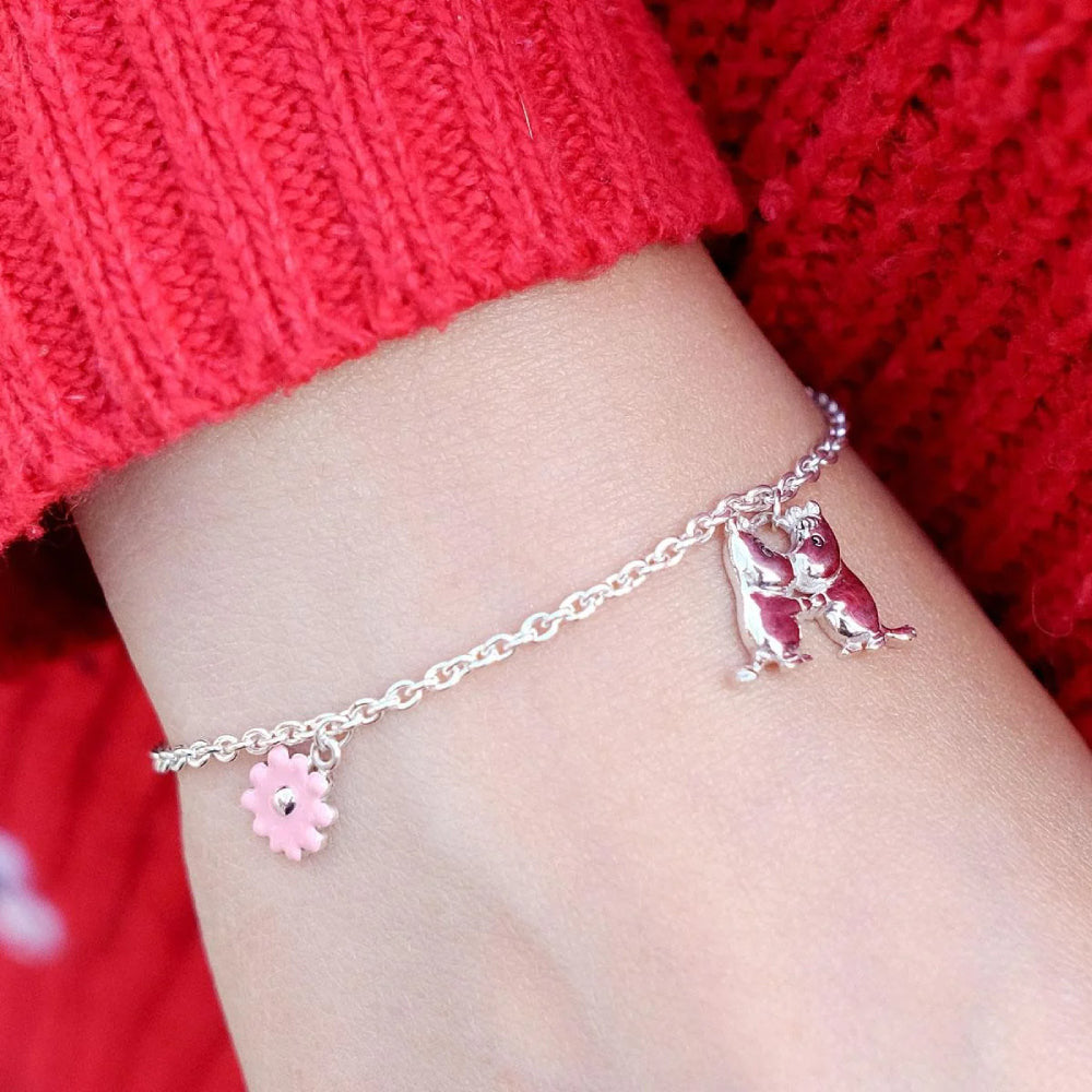 Moomin and Snorkmaiden Silver Bracelet - Moress Charms - The Official Moomin Shop