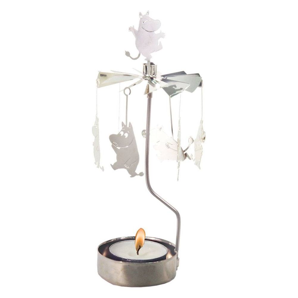 Moomintroll Rotary Candle Holder Silver - The Official Moomin Shop
